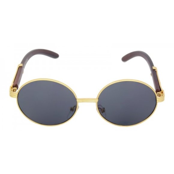 Men Classy Sophisticated SUN GLASSES Small Oval Go - Picture 2 of 4